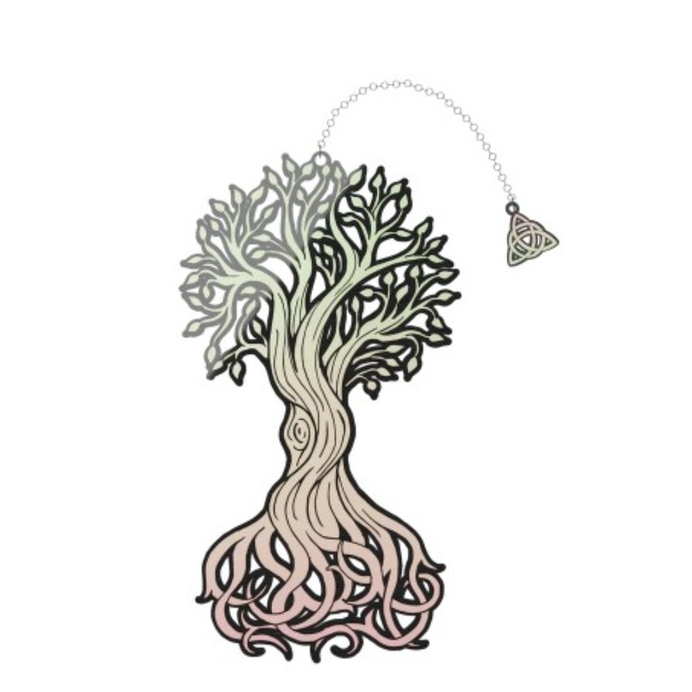*LTD ED* ZOX Tree of Life Ombre Gradient Chain Celtic Charm Brass Metal Bookmark